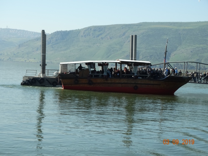 Modern boat on the Sea of Galilee (Tiberius)